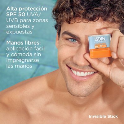 Isdin Solkrämstick Invisible Stick Spf 50 10 g Transparent
