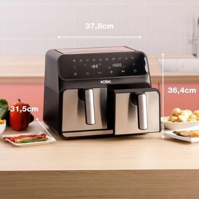 Solac Luftfritös FA1520 Svart 1700 W 8 L Rostfritt stål