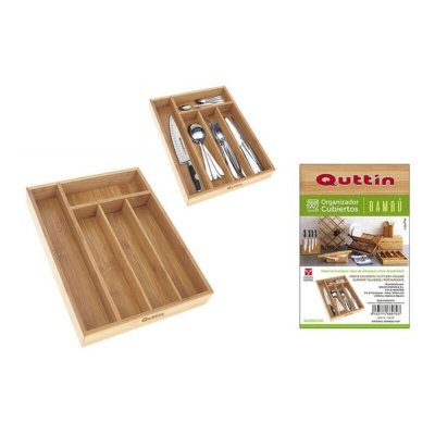 Cutlery Organiser Quttin Bambu (34 X 26 x 4 cm)