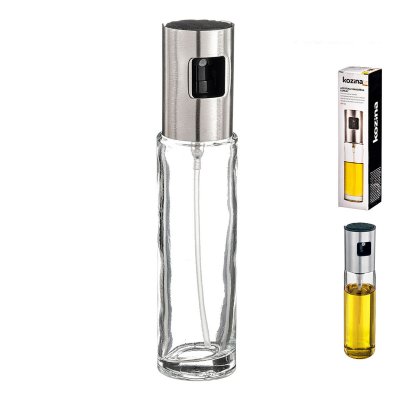 Kozina Sprayflaska för olja eller vinäger Metall Glas 150 ml Ø 4, 5 x 21 cm