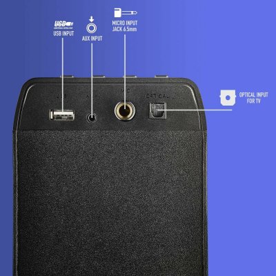 NGS Ljudtorn med Bluetooth SKY CHARM PRO Svart 50 W plast