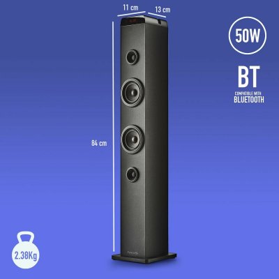 NGS Ljudtorn med Bluetooth SKY CHARM PRO Svart 50 W plast