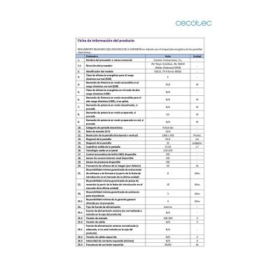 Cecotec Smart TV 32" HD LED 0 Series 0032S platt skärm DVB-T2 HDMI USB svart