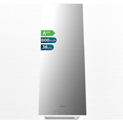 Cecotec Köksfläkt ö Borste stål Bolero Flux ICT 388000 A++ 800m3/h LED 38cm touch rostfritt rostfritt stål