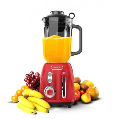 Cecotec Glasmixer Power svart Titanium RetroRed Röd
