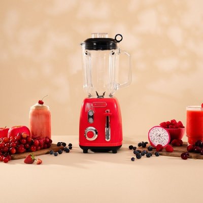 Cecotec Glasmixer Power svart Titanium RetroRed Röd