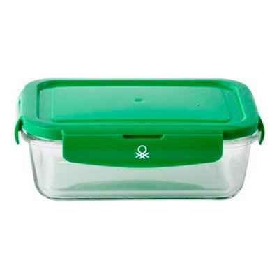Lunchlåda Benetton Rainbow Grön polypropen Borosilikatglas (840 ml)