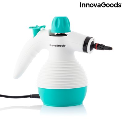 InnovaGoods Multifunktionell 9-i-1 handhållen steamer med tillbehör Steany 0, 35 L 3 Bar 1000W Svart