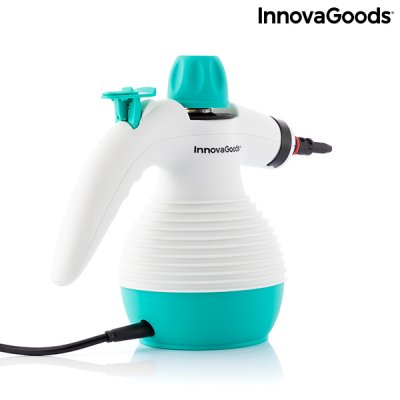InnovaGoods Multifunktionell 9-i-1 handhållen steamer med tillbehör Steany 0, 35 L 3 Bar 1000W Svart