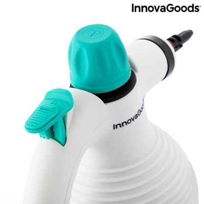 InnovaGoods Multifunktionell 9-i-1 handhållen steamer med tillbehör Steany 0, 35 L 3 Bar 1000W Svart