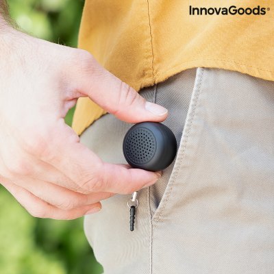 InnovaGoods Uppladdningsbar, bärbar och trådlös minihögtalare Miund Svart