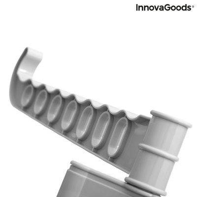 InnovaGoods Vertikalt hopfällbart torkställ med hjul Folver 24 Stänger Grå