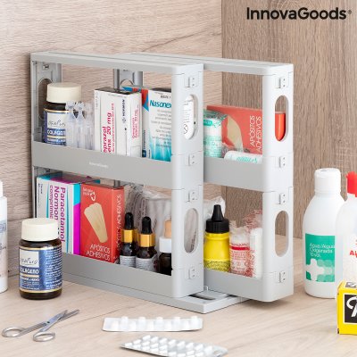 InnovaGoods Skjutbart och svängbart kryddställ Rispick Grå