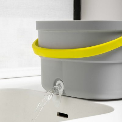 InnovaGoods Självrengörande Roterande Mopp med Vattenavskiljande Hink Selimop Grå rostfritt stål