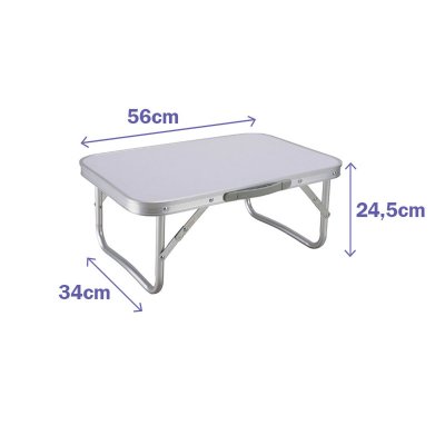 Marbueno Bord Aluminium Vikbart Bord D19 Blandat Camping och Strand 56X34X24,5 cm 10015