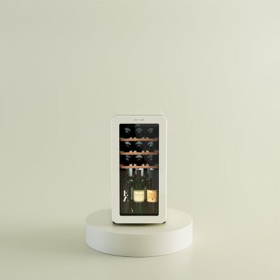 Cecotec Vinkyl Bolero GrandSommelier Origin 18 Hit flaskor retro beige NoFrost LED Glas