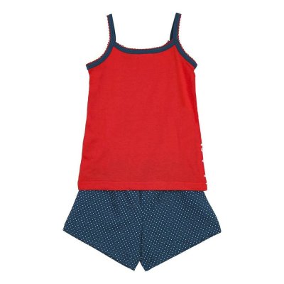 Sommerpyjamas for gutter Minnie Mouse Marineblå Rød