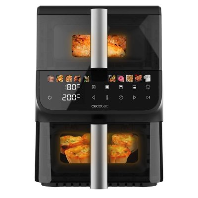 Cecotec Airfryer 10L 2000W Svart Cecofry DuoLevel 10000 DuoSize Window Touch 10 prog metall