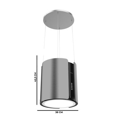 Cecotec Köksfläkt för köksö Flux CRE 385500 Rostfritt stål