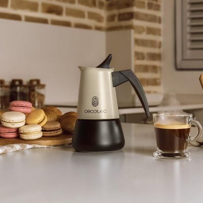Cecotec Kaffebryggare italiensk rostfritt stål Piccolina 200 2 koppar 100ml grön droppstopp