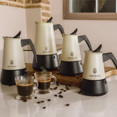 Cecotec Kaffebryggare italiensk rostfritt stål Piccolina 200 2 koppar 100ml grön droppstopp