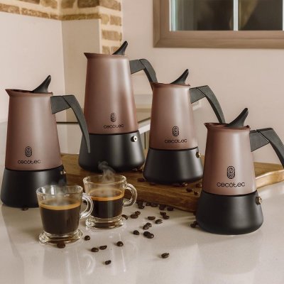 Cecotec Kaffebryggare Italiana Piccolina 200 Bronze 2 Koppar Rostfritt Stål Brons