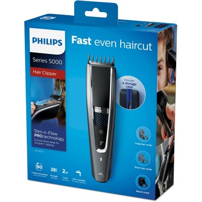Philips Hårtrimmer/ Rakapparat HC5650/15 Svart rostfritt stål
