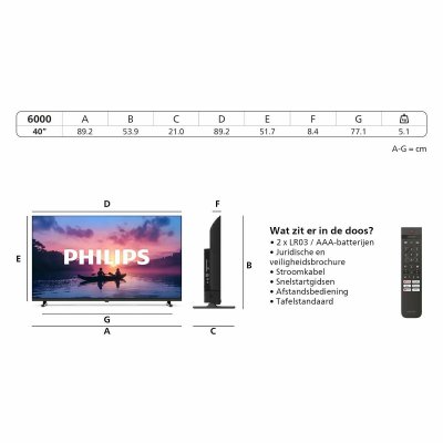 Philips Smart TV 40PFS6000/12 40" LED Full HD svart
