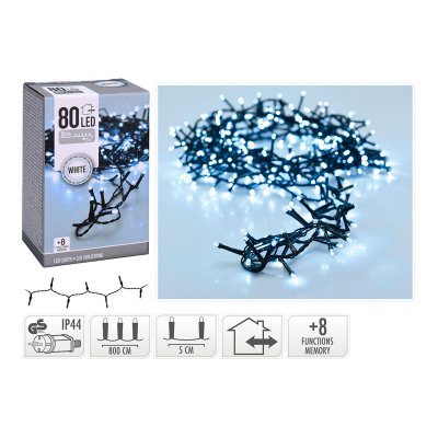 BigBuy Christmas LED-krans Vit LED (Renoverade A) Plast