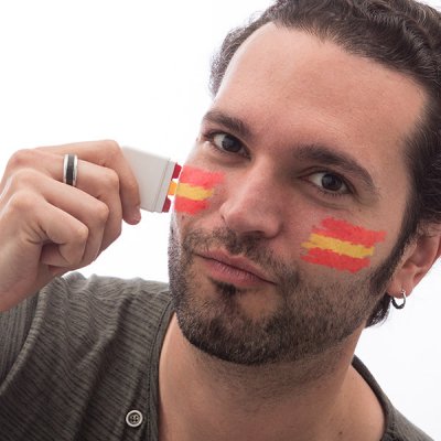 Ansiktsfärg Spanska Flaggan