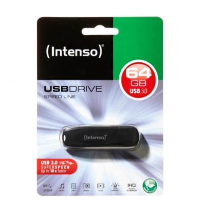 USB-minne INTENSO Speed Line USB 3.0 64 GB Svart 64 GB USB-minne