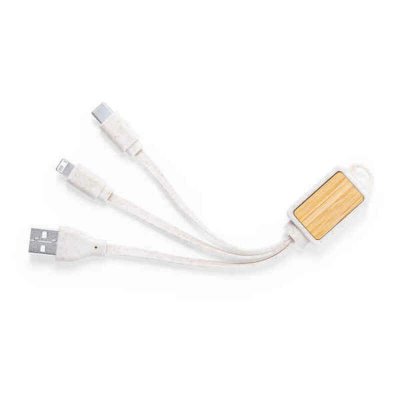 Nyckelring med Micro-USB-kabel, USB-C och lightning 146669