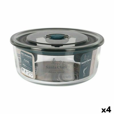 Santa Clara Hermetisk matlåda Grå 850 ml (4 antal)