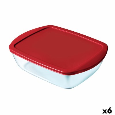 Hermetisk matlåda Pyrex Cook & store Röd Glas (400 ml) (6 antal)