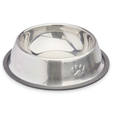 Mascow Hundmatare Grå Silvrig Gummi Metall 18 x 4, 5 cm 35 0, 03 25 (24 antal) silver
