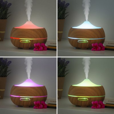 InnovaGoods Doftspridare och luftfuktare med flerfärgad LED Wooden-Effect Vit