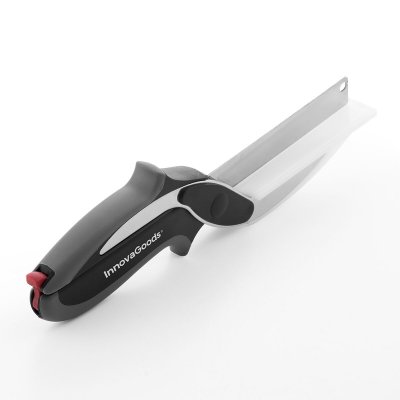 InnovaGoods Saxkniv med Integrerad with Miniskärbräda Scible Svart Rostfritt stål