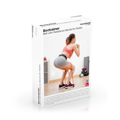 InnovaGoods Bälte med motståndsband för rumpan och träningsguide Bootrainer Svart Nylon