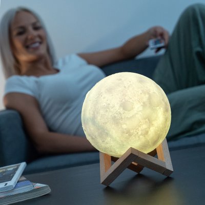 Uppladdningsbara LED-Lampan Måne Moondy InnovaGoods