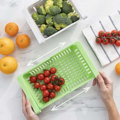 InnovaGoods Justerbar kylskåpsorganisation Friwer 2 antal Grön