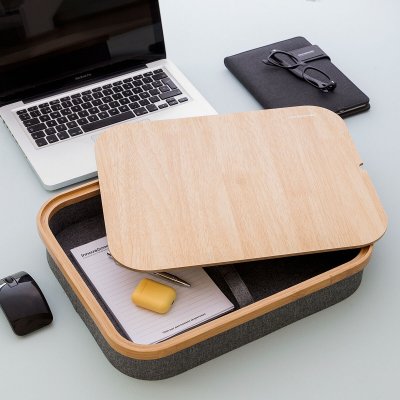 Transportabelt skrivbord för bärbara datorer med förvaringsfack Larage InnovaGoods