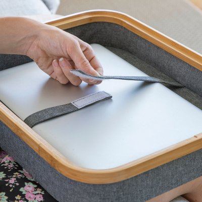 Transportabelt skrivbord för bärbara datorer med förvaringsfack Larage InnovaGoods