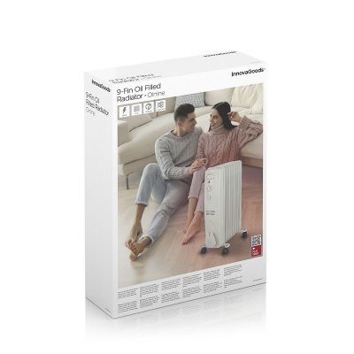 InnovaGoods Oljeelement Oinine 2000 W (9 ribbor) Vit Metall