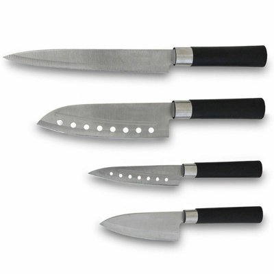 Cecotec Knivset Santoku Svart Rostfritt stål Kolfiber (4 pcs)
