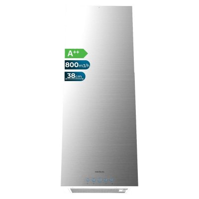 Cecotec Köksfläkt ö Borste stål Bolero Flux ICT 388000 A++ 800m3/h LED 38cm touch rostfritt rostfritt stål