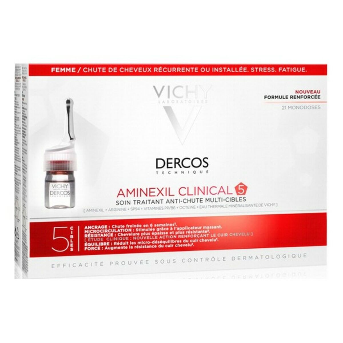 Vichy Hårkur Anti-håravfall Behandling Dercos 12585750 (21 X ) 6 ml