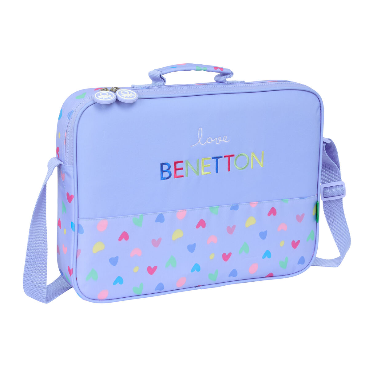 Skolryggsäck Benetton Lila Lila 38 x 28 x 6 cm