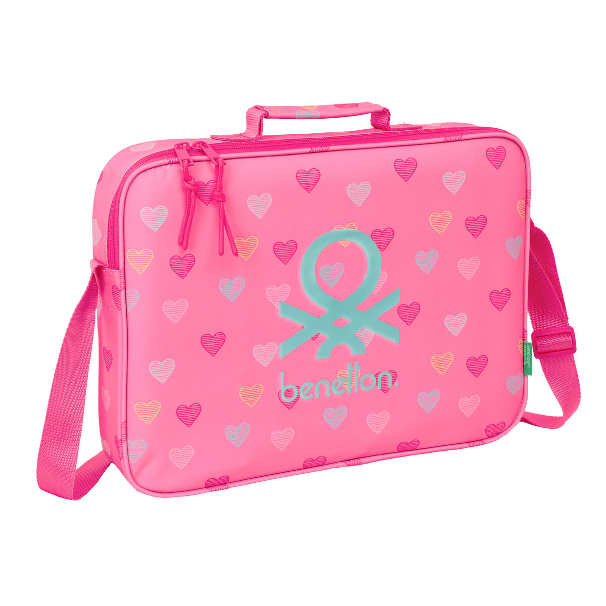 Skolryggsäck Benetton Heart Rosa 38 x 28 x 6 cm