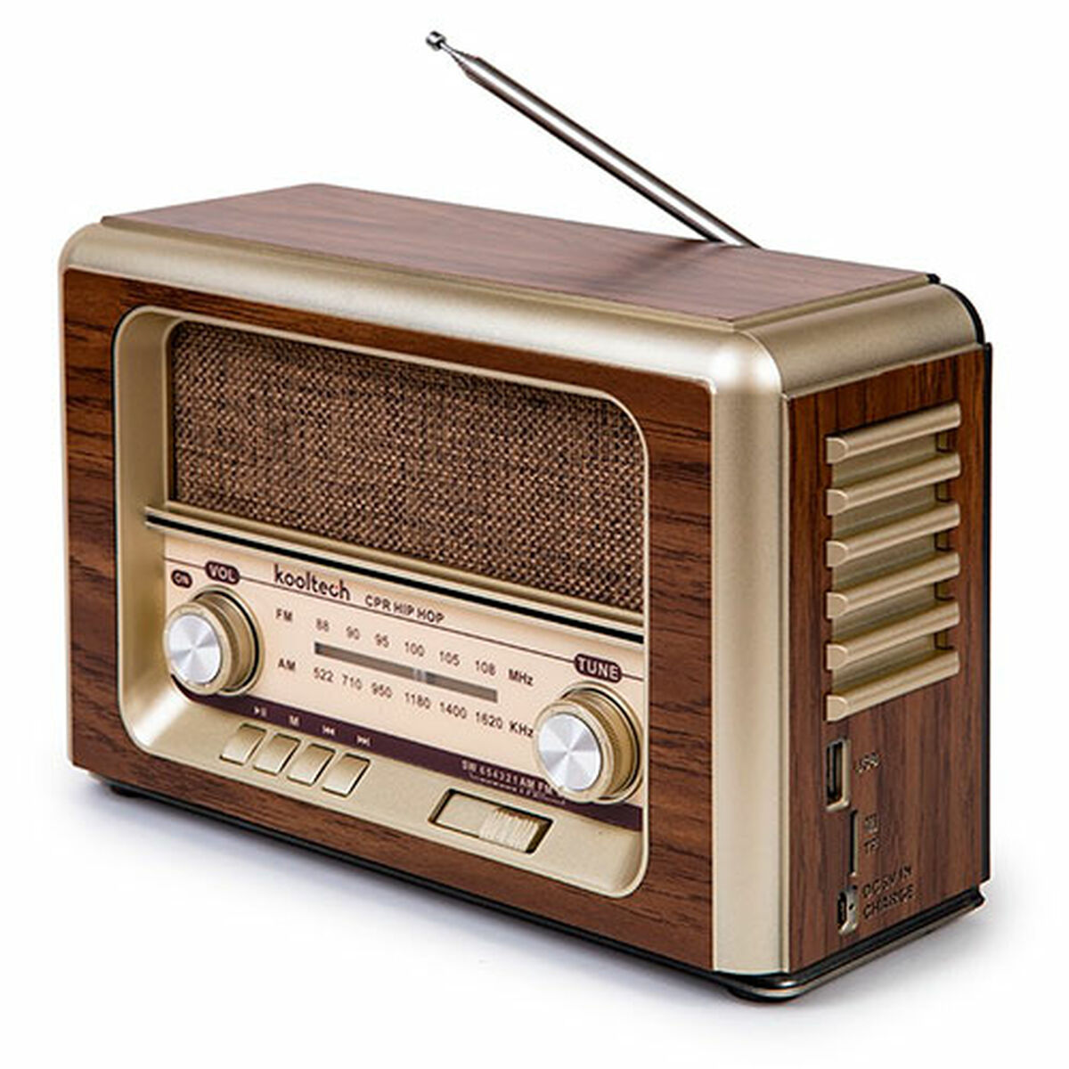 Kooltech Bärbar Bluetoothradio Kooltech Retro AM/FM