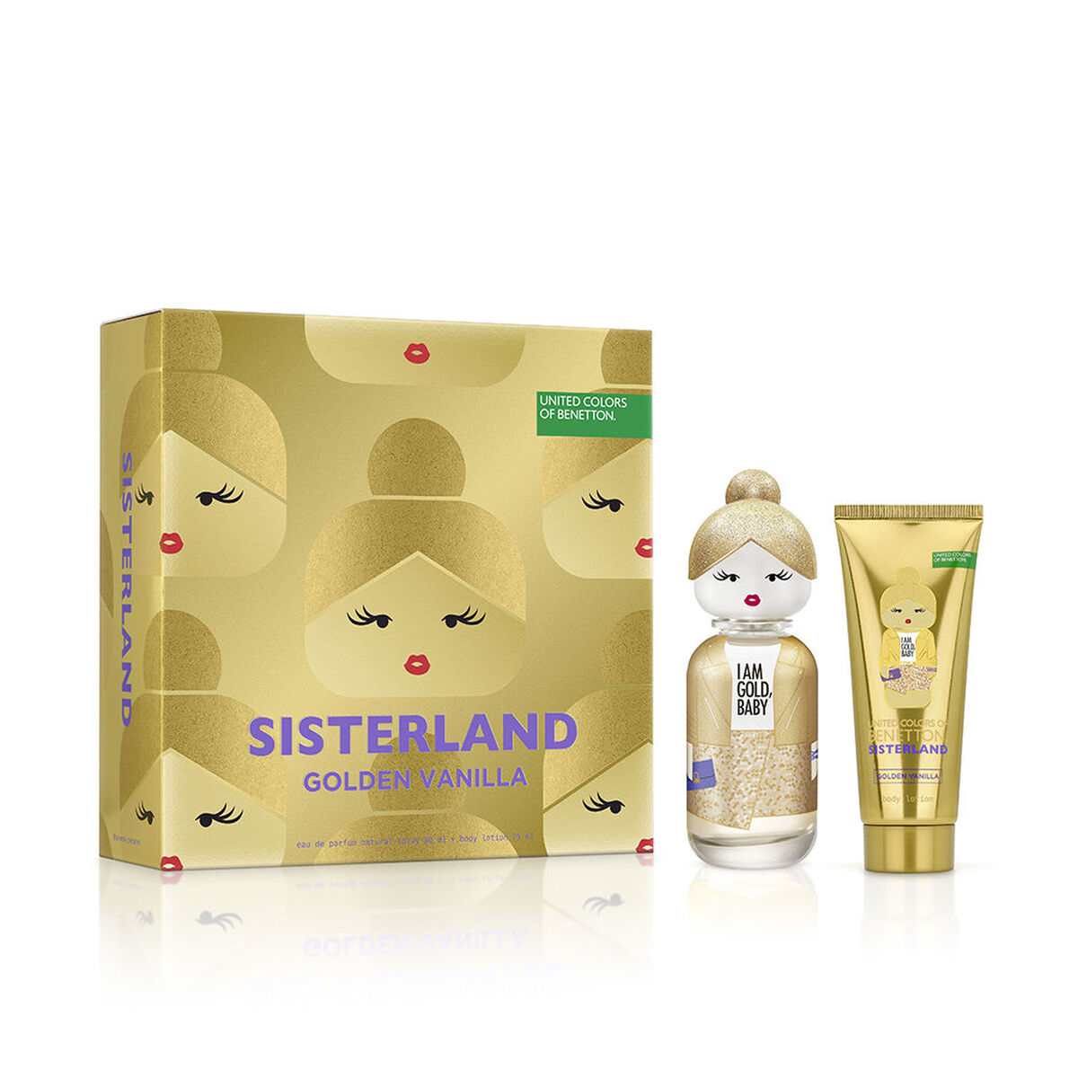 Benetton Parfymset Damer SISTERLAND GOLDEN VANILLA 2 Delar